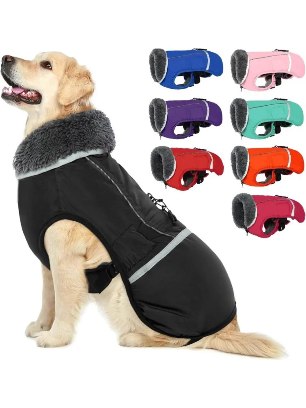 Cozy Waterproof Reflective Dog Coat - Warm Winter Jacket for Dogs